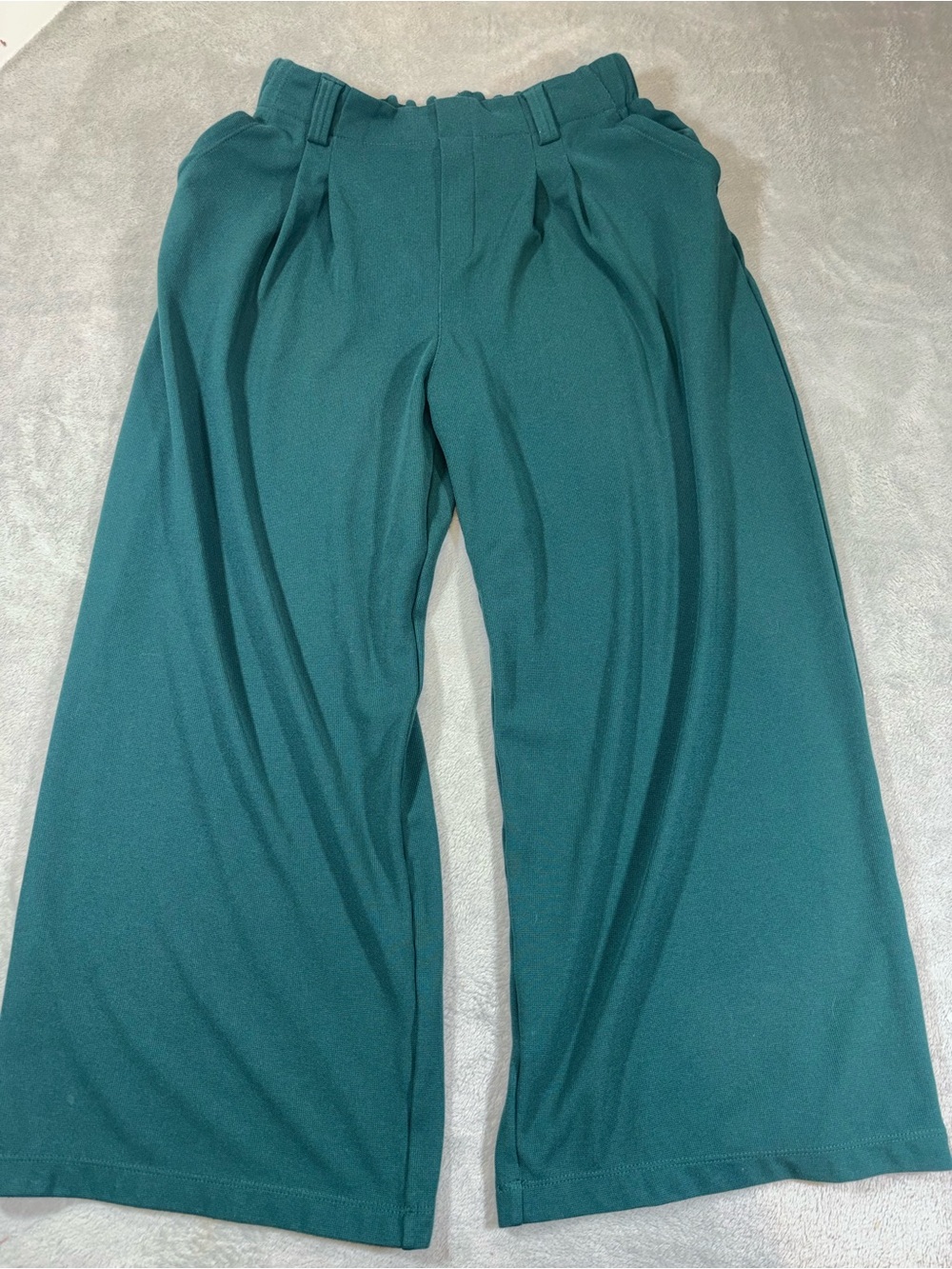 Halara High Waisted Pleated Wide Leg Flowy Pants Green M